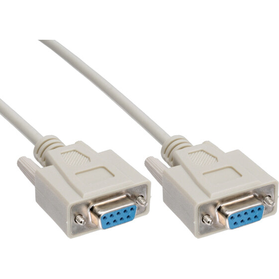 InLine null modem cable DB9 female / female - molded - 5m