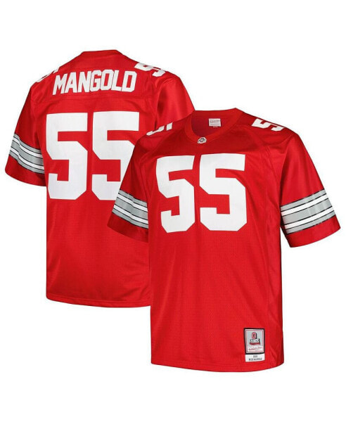 Men's Nick Mangold Scarlet Ohio State Buckeyes Big and Tall Legacy Jersey