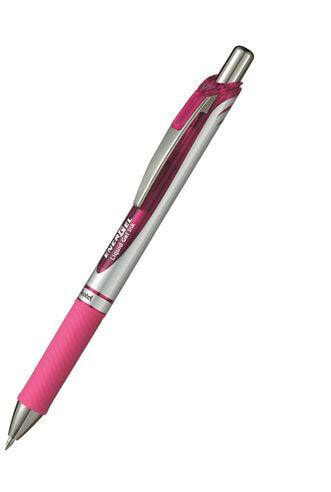 Pentel EnerGel Xm - Retractable gel pen - Pink - Pink,Silver - Plastic,Rubber - Round - 0.35 mm