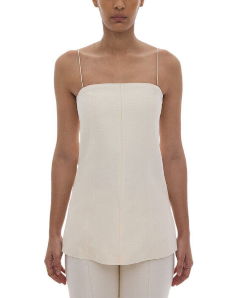 Helmut Lang Fitted Linen-Blend Slip Top Women's