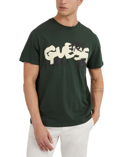 Men's Eco Raised Graffiti Logo Print T-Shirt