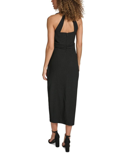 Women's Faux-Wrap Midi Dress