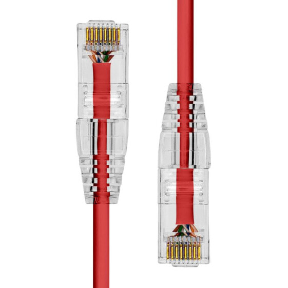 ProXtend Ultra Slim CAT6A U/UTP CU LSZH Ethernet Cable Red 20CM - Cat6a - U/UTP (UTP) - RJ-45 - RJ-45