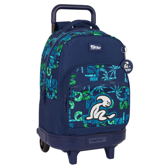 Школьный рюкзак с колесиками El Niño Glassy Тёмно Синий 33 X 45 X 22 cm
