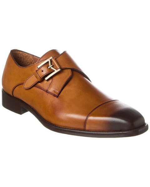 Mezlan Captoe Leather Monk Strap Men's