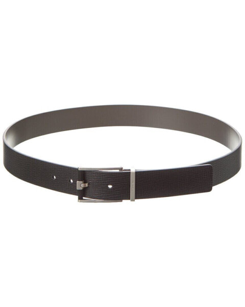 Ferragamo Reversible & Adjustable Leather Belt Men's Grey 115