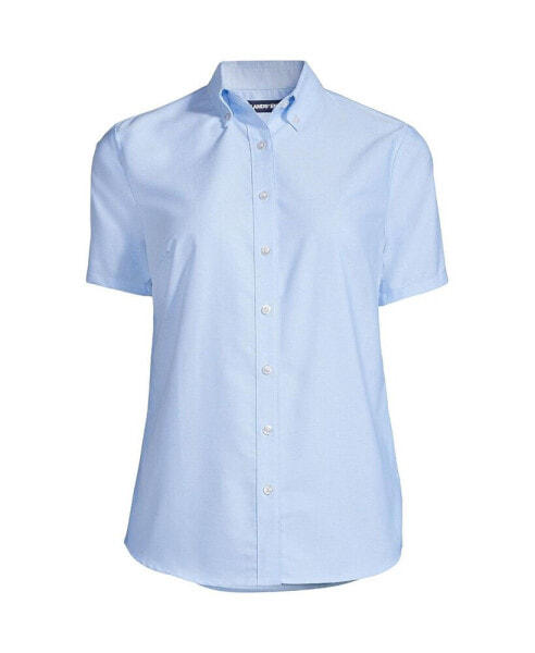 Women's School Uniform Short Sleeve Oxford Dress Shirt