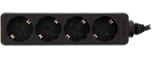 Удлинитель Inline Socket strip - 4-way earth contact CEE 7/3 - black - 1.5m