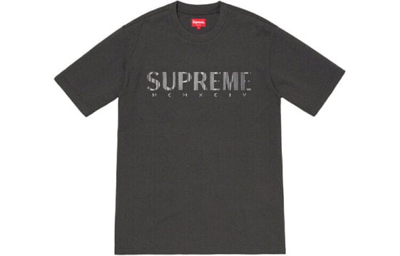 Футболка Supreme SS19 Gradient Logo Tee DustyBlack черная