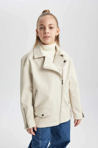 Куртка defacto Girl\s Water-Resistant Faux Leather