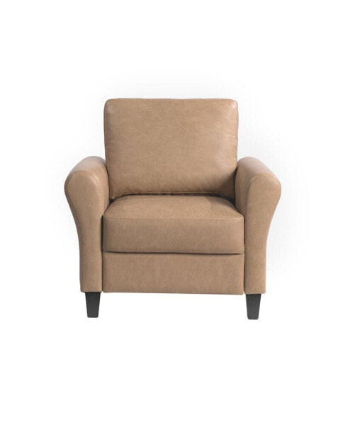 Кресло Lifestyle Solutions Wilshire с подлокотниками и обивкой из искусственной кожи 35.4" W