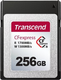 Карта памяти Transcend CFexpress 820 256GB - 256 GB - CFexpress - NAND - 1700 MB/s - 1300 MB/s - Черный.
