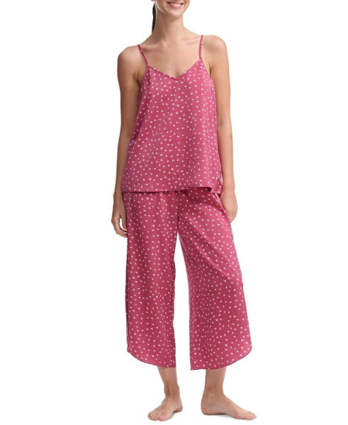 Women's 2-Pc. Printed Cropped Pajamas Set