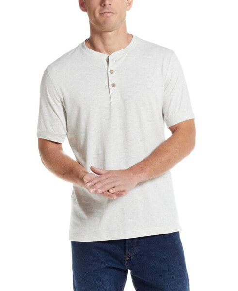 Men's Short Sleeve Melange Henley T-shirt