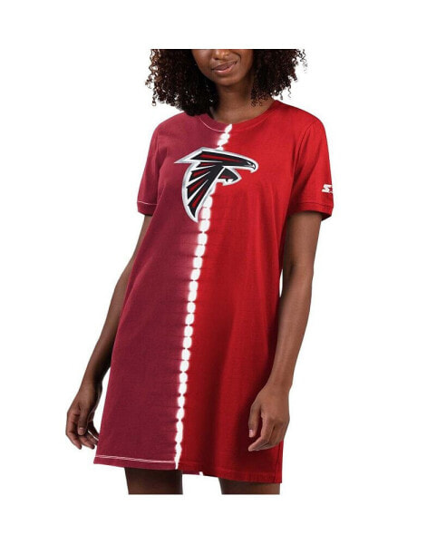 Women's Red Atlanta Falcons Ace Tie-Dye T-shirt Dress