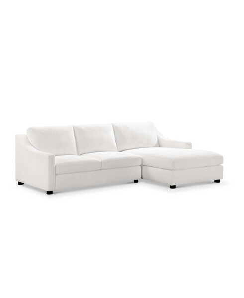 Garcelle 2 Piece Stain-Resistant Fabric Sectional