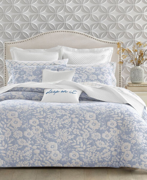 Silhouette Floral 3-Pc. Duvet Cover Set, King, Created for Macy's