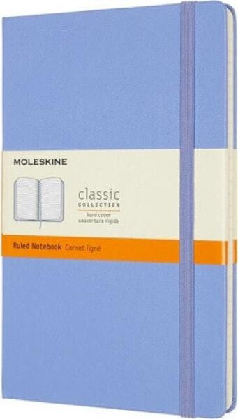 Moleskine Notes MOLESKINE Classic L (13x21 cm) w linie, twarda oprawa, hydrangea blue, 240 stron, niebieski