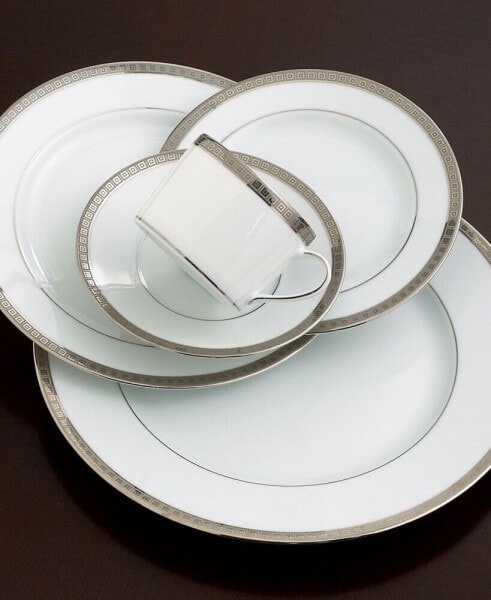 Посуда для ужина Bernardaud, Афина Платиновая, полный рельефный дизайн, тарелка-сервировка