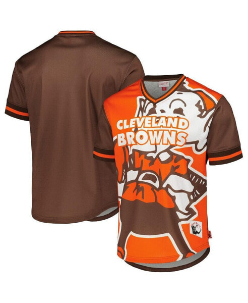 Men's Orange Cleveland Browns Jumbotron 3.0 Mesh V-Neck T-shirt