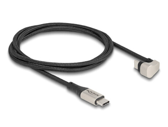 Delock USB 2.0 Kabel Type-C Stecker zu 180° gewinkelt 1 m PD 3.0 60