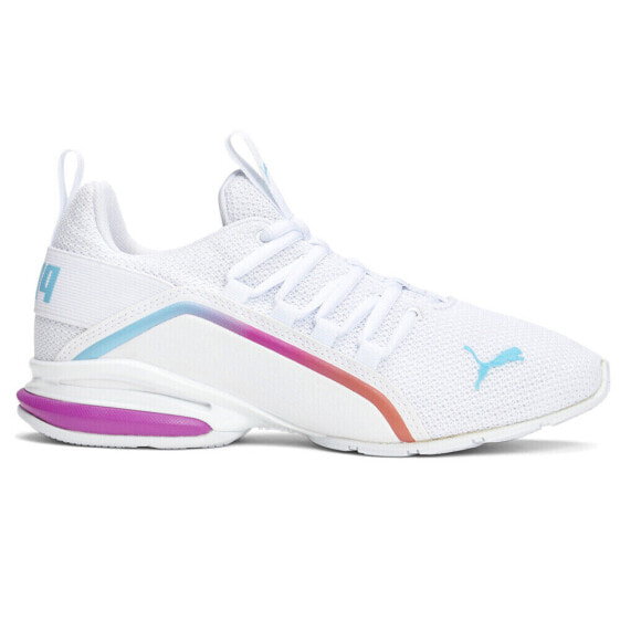 Puma Axelion Light Fade Lace Up Womens Multi, White Sneakers Casual Shoes 37732