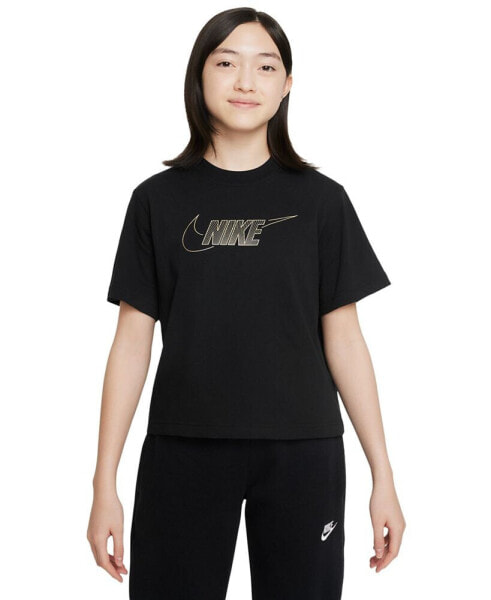 Sportswear Girls Cotton Boxy T-shirt