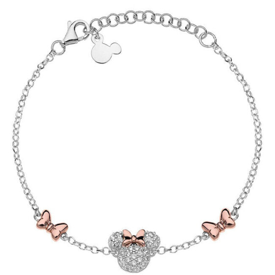 Beautiful silver bicolor Minnie Mouse bracelet BS00041TZWL- 55.CS