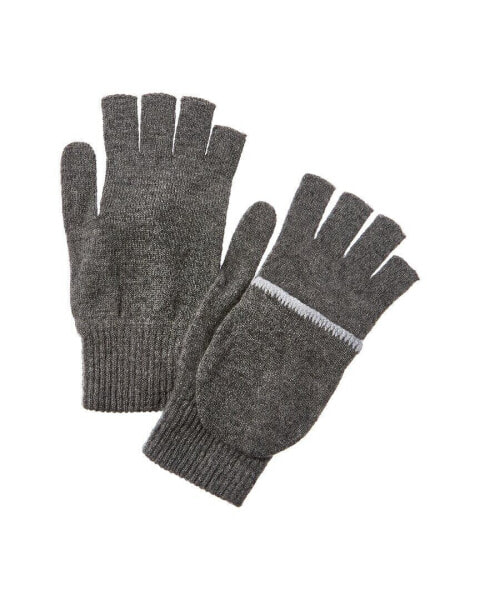 Scott & Scott London Blanket Stitch Cashmere Mittens Women's Grey