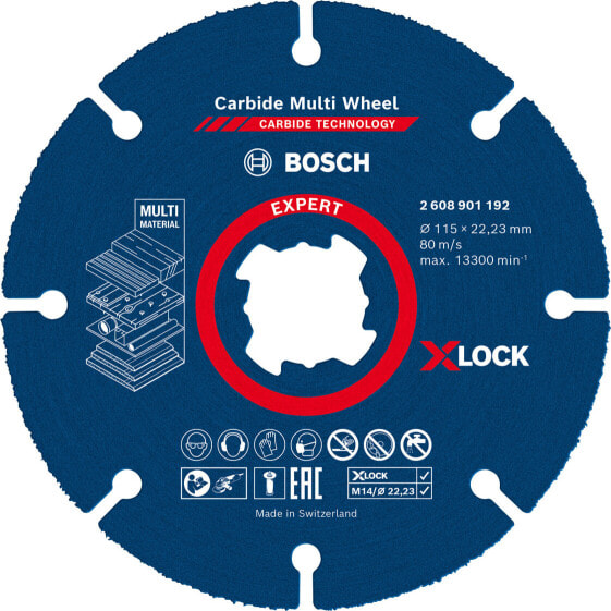 Bosch EXPERT Carbide Multi Wheel X-LOCK Trennscheibe, 115 mm, 1 mm, 22,23 mm