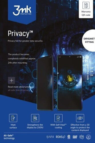 3MK 3mk All-Safe - AIO fólie Privacy Phone Dry & Wet Fitting, 5 ks