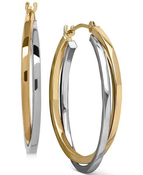 Intertwined Hoop Earrings in 14k Gold