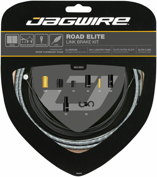 Jagwire Road Elite Link Brake Cable Kit SRAM/Shimano w/ Cables // Limited Gray