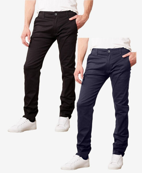 Men's Super Stretch Slim Fit Everyday Chino Pants, Pack of 2