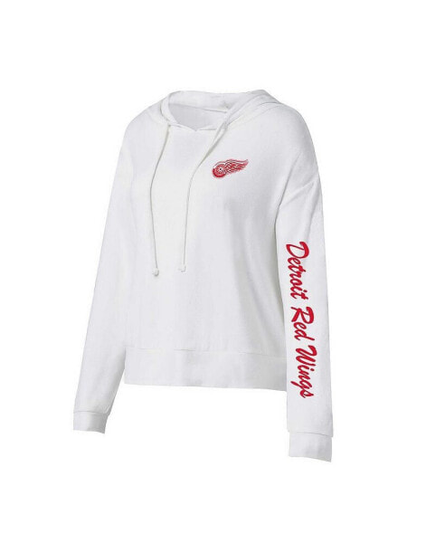 Women's White Detroit Red Wings Accord Hacci Long Sleeve Hoodie T-shirt