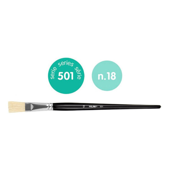 MILAN Flat ChungkinGr Bristle Paintbrush Series 501 No. 18