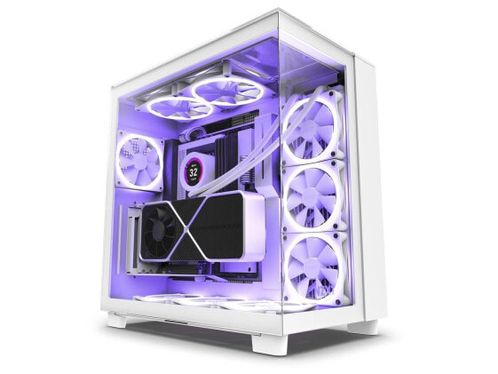 NZXT H9 Elite - All White - CM-H91EW-01 - Premium Dual-Chamber - Mid-Tower - RGB