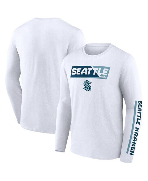 Men's White Seattle Kraken Breakaway Combo Long Sleeve T-shirt