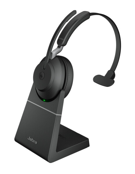 Jabra Evolve2 65 USB-A UC Mono with Charging Stand - Black - Wireless - Office/Call center - 20 - 20000 Hz - 99.2 g - Headset - Black