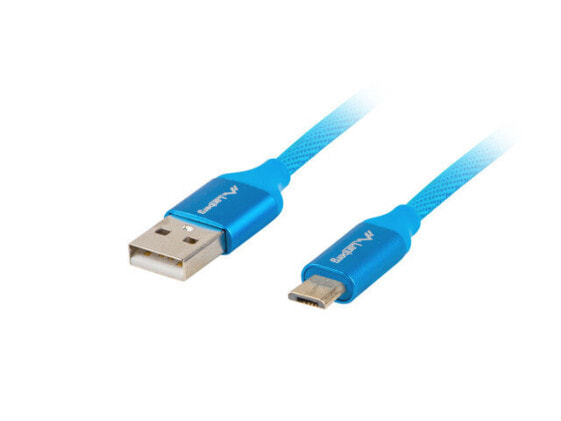 Кабель USB lanberg CA-USBM-20CU-0010-BL - 1 м - Micro-USB A - USB A - USB 2.0 - 480 Mбит/с - голубой