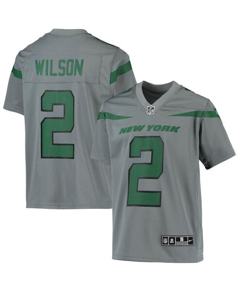 Футболка Nike для малышей New York Jets серого цвета Зака Уилсона
