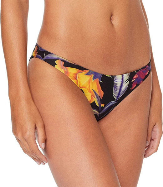 Hurley Women's 243106 Quick Dry Floral Black Bikini Bottom Swimwear Size S