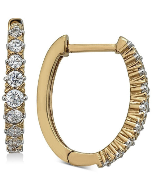 Diamond Hoop Earrings (1/2 ct. t.w.) in 14k Gold