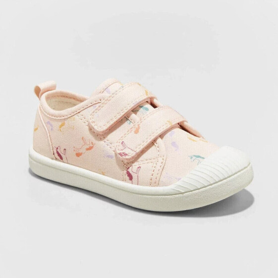 Cat & Jack Toddler Pink Multi Unicorn Print Sneakers | Flat Parker Style