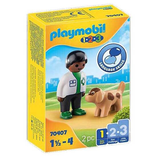 Конструктор Playmobil PLAYMOBIL 70407 1.2.3 Veterinarian With Dog