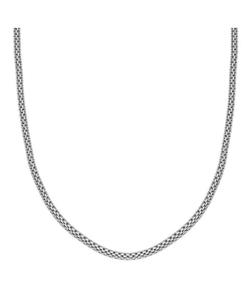 Men's Tov Mesh Silver Stainless Steel Chain Necklace