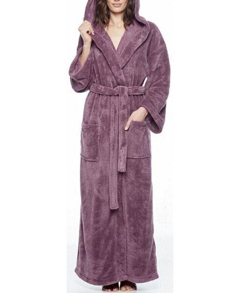 Hooded Full Ankle Length Premium Fleece Bathrobe