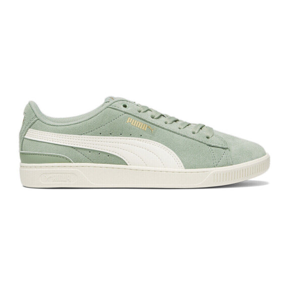 Puma Vikky V3 Wide Perforated Lace Up Womens Green Sneakers Casual Shoes 390883