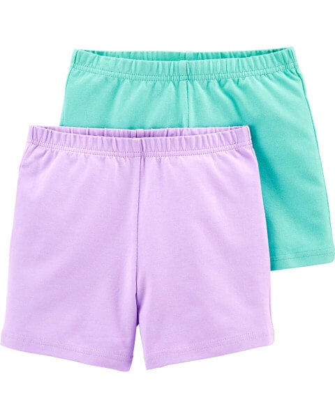 Kid 2-Pack Turquoise/Purple Bike Shorts 4