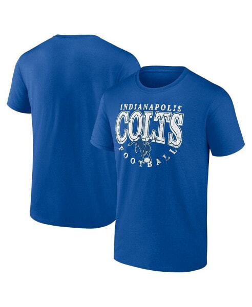 Men's Royal Distressed Indianapolis Colts Game Of Inches T-shirt